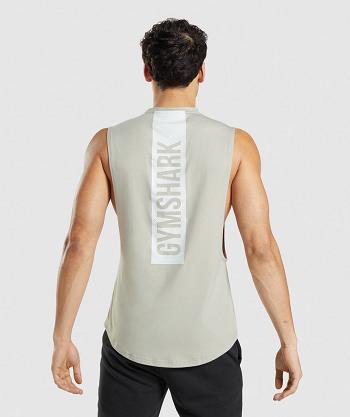 Camiseta Tirantes Gymshark Bold Drop Arm Hombre Gris | CO 3180QMA